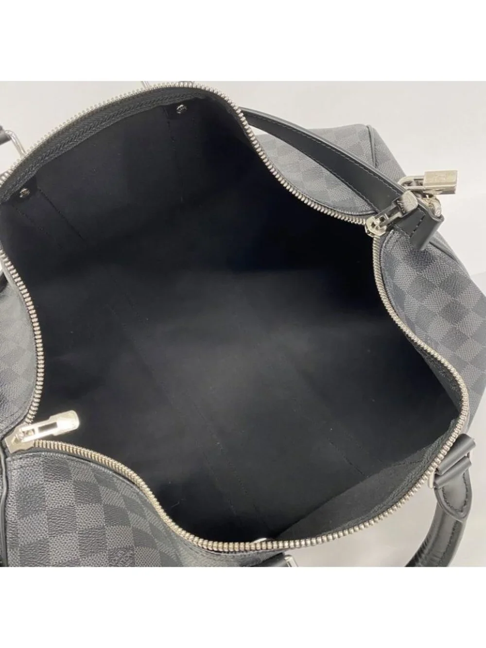 ★SOLD★ Louis Vuitton Boston Bag Damier Graphite Keepall Bandouliere 45 Black - Picture 4 of 10